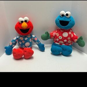 Sesame Street Elmo & Cookie Monster 19-Inch Plush [Holiday Sweaters]